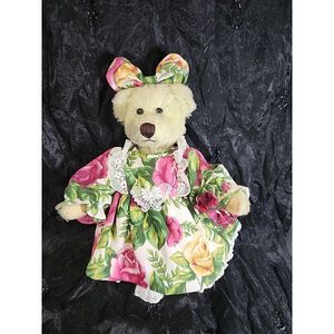 Vntg 1962 Royal Doulton Anna Old Country Roses Country Cousin Plush Bear, 12"